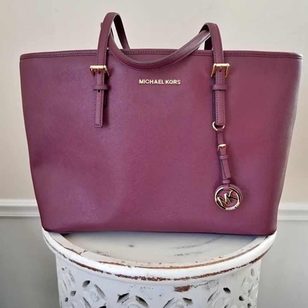 Michael Kors Plum Jet Set Tote